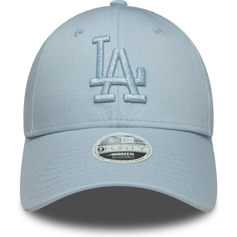 cappellino-con-visiera-curva-azzurro-regolabile-con-logo-blu-da-donna-9forty-metallic-logo-dei-los-angeles-dodgers-mlb-di-new-er