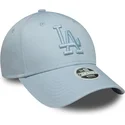 cappellino-con-visiera-curva-azzurro-regolabile-con-logo-blu-da-donna-9forty-metallic-logo-dei-los-angeles-dodgers-mlb-di-new-er