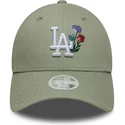cappellino-con-visiera-curva-verde-chiaro-regolabile-da-donna-9forty-floral-icon-dei-los-angeles-dodgers-mlb-di-new-era