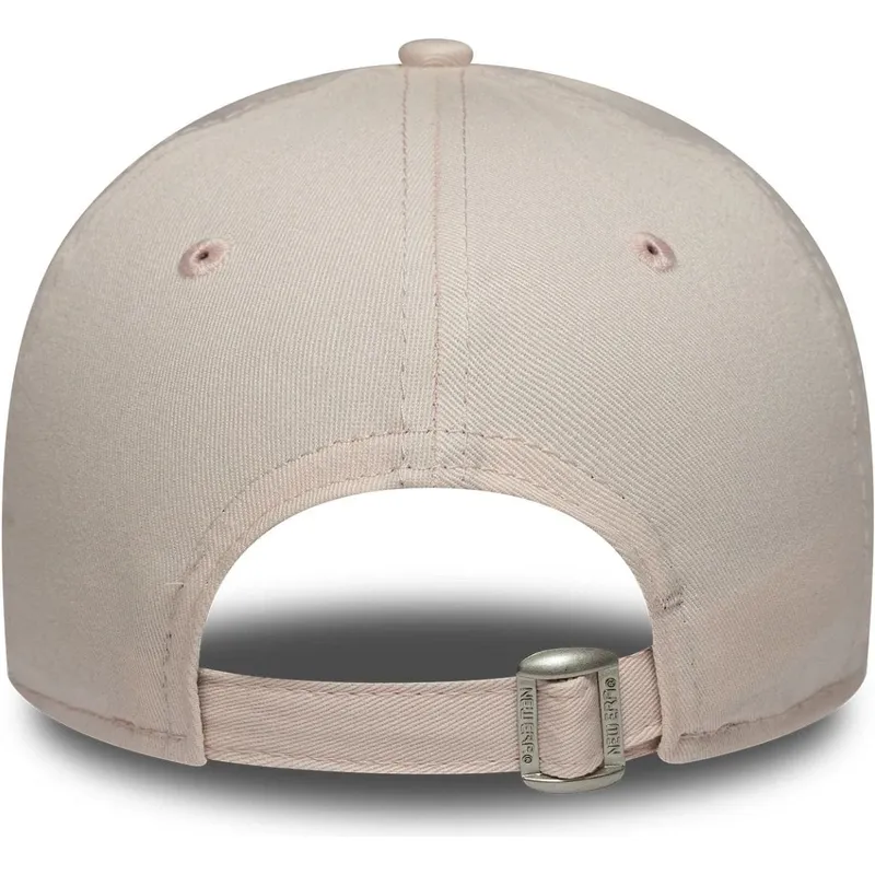 new-era-curved-brim-women-pink-logo-9forty-league-essential-midi-los-angeles-dodgers-mlb-pink-adjustable-cap