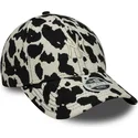 cappellino-curvo-nero-e-bianco-regolabile-da-donna-9forty-cow-midi-dei-new-york-yankees-mlb-di-new-era