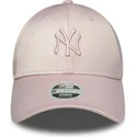 cappellino-curvo-rosa-regolabile-con-logo-rosa-da-donna-9forty-satin-dei-new-york-yankees-mlb-di-new-era