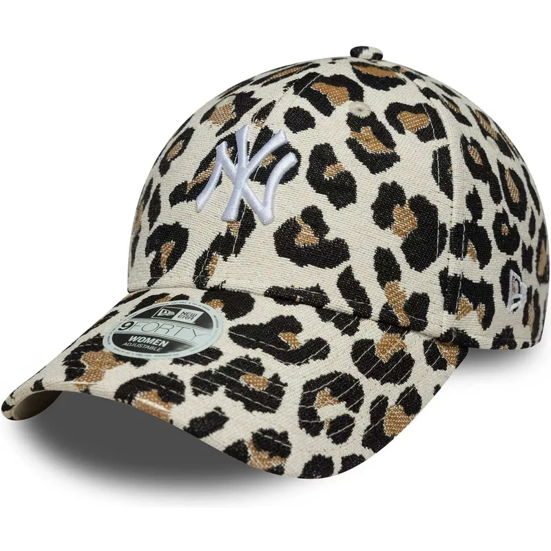 cappellino-curvo-leopardato-regolabile-da-donna-9forty-midi-dei-new-york-yankees-mlb-di-new-era