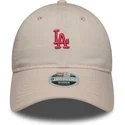cappellino-curvo-rosa-regolabile-da-donna-9twenty-washed-mini-dei-los-angeles-dodgers-mlb-di-new-era