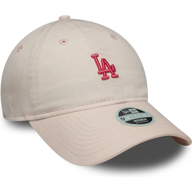 cappellino-curvo-rosa-regolabile-da-donna-9twenty-washed-mini-dei-los-angeles-dodgers-mlb-di-new-era