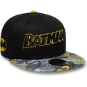 cappello-piatto-nero-snapback-per-bambino-9fifty-di-batman-dc-comics-di-new-era
