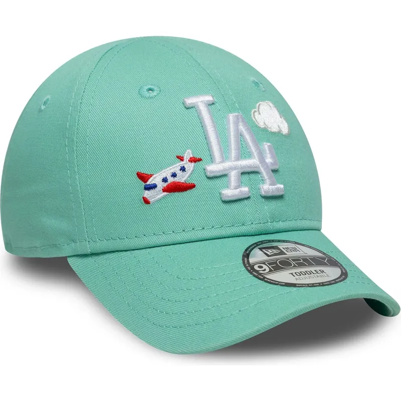 cappellino-curvo-verde-regolabile-per-bambino-piccolo-9forty-plane-icon-dei-new-york-yankees-mlb-di-new-era