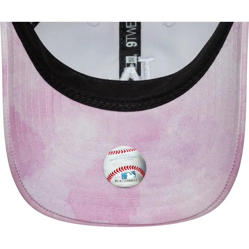 cappellino-curvo-rosa-regolabile-per-bambino-9twenty-tie-dye-dei-los-angeles-dodgers-mlb-di-new-era