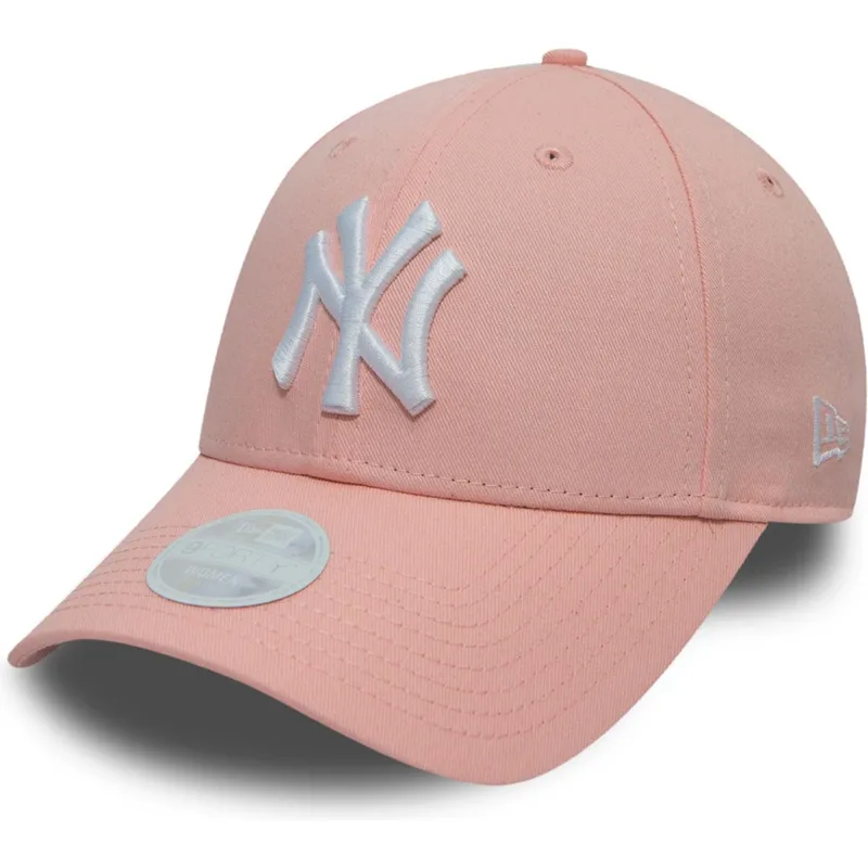 cappellino-curvo-rosa-regolabile-9forty-league-essential-dei-new-york-yankees-mlb-di-new-era