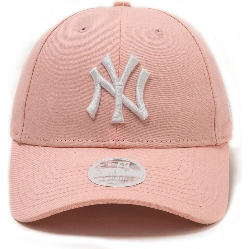 cappellino-curvo-rosa-regolabile-9forty-league-essential-dei-new-york-yankees-mlb-di-new-era