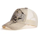 cappellino-trucker-beige-gothic-skull-graphic-di-ed-hardy