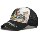 cappellino-trucker-bianco-e-nero-tattoo-eagle-graphic-di-ed-hardy