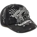 cappellino-curvo-nero-regolabile-brave-hearts-di-ed-hardy