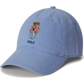 Cappellino curvo blu regolabile Classic Sport Twill Polo Bear di Polo Ralph Lauren
