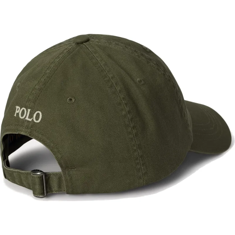 cappellino-curvo-verde-regolabile-con-logo-beige-cotton-chino-classic-sport-di-polo-ralph-lauren