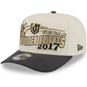 cappellino-curvo-beige-e-nero-snapback-9fifty-a-frame-classic-di-vegas-golden-knights-nhl-di-new-era