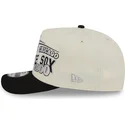 cappellino-curvo-beige-e-nero-snapback-9fifty-a-frame-classic-di-chicago-white-sox-mlb-di-new-era