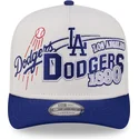 cappellino-curvo-beige-e-blu-snapback-9fifty-a-frame-classic-dei-los-angeles-dodgers-mlb-di-new-era