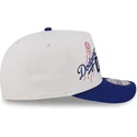 cappellino-curvo-beige-e-blu-snapback-9fifty-a-frame-classic-dei-los-angeles-dodgers-mlb-di-new-era