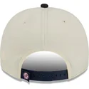 cappellino-curvo-beige-e-blu-marino-snapback-9fifty-a-frame-classic-di-new-york-yankees-mlb-di-new-era