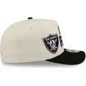 cappellino-curvo-beige-e-nero-snapback-9fifty-a-frame-classic-dei-las-vegas-raiders-nfl-di-new-era