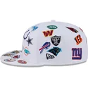 cappello-piatto-bianco-regolabile-59fifty-all-over-di-nfl-di-new-era