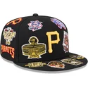 cappello-piatto-nero-aderente-59fifty-all-over-dei-pittsburgh-pirates-mlb-di-new-era