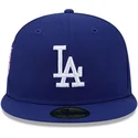 cappello-piatto-blu-chiuso-59fifty-hidden-hit-dei-los-angeles-dodgers-mlb-di-new-era