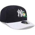 cappellino-curvo-blu-marino-snapback-9seventy-stretch-snap-flower-di-new-york-yankees-mlb-di-new-era