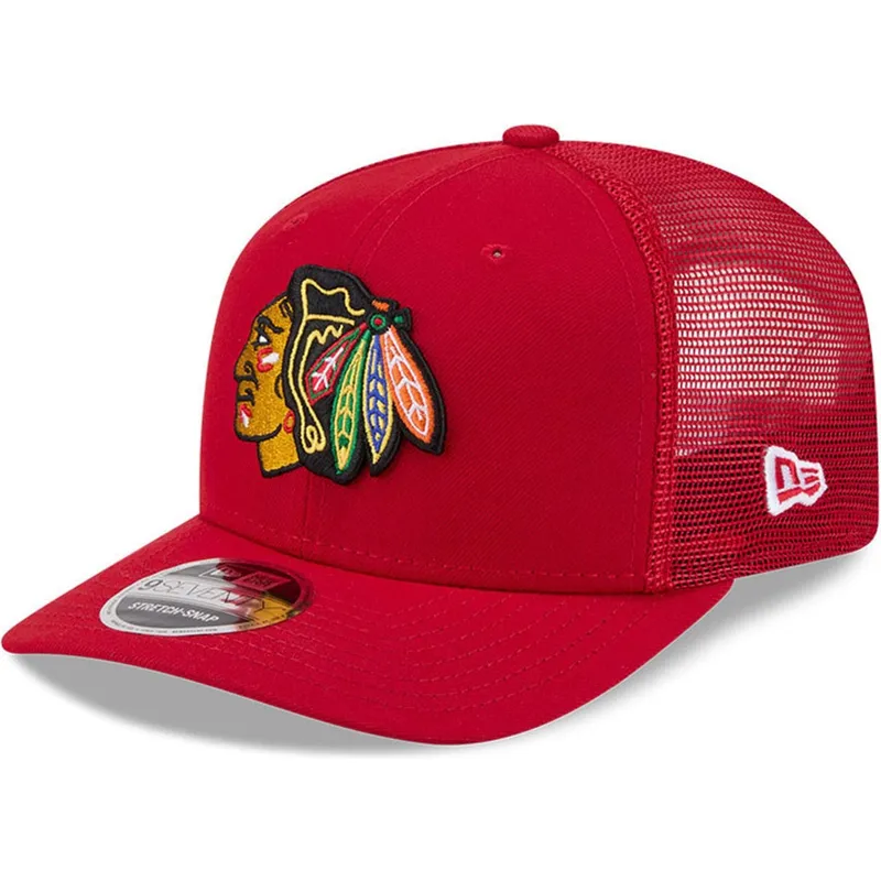 cappellino-trucker-rosso-9seventy-stretch-snap-eg-dei-chicago-blackhawks-nhl-di-new-era