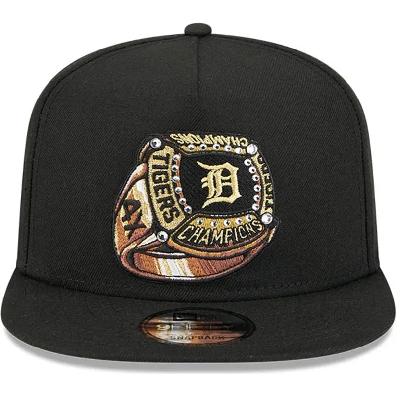 cappello-piatto-nero-snapback-9fifty-a-frame-ring-dei-detroit-tigers-mlb-di-new-era
