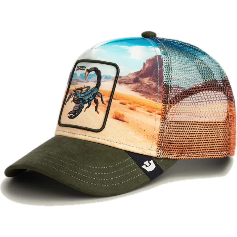 cappellino-trucker-multicolore-scorpione-deadly-scorpion-in-the-element-the-farm-di-goorin-bros