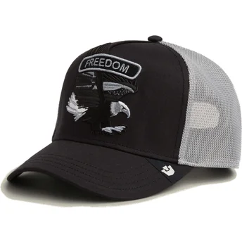 Cappellino trucker nero aquila Classic Rocker Freedom The Farm di Goorin Bros.