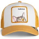 cappellino-trucker-marrone-per-bambino-gatto-curious-cat-mini-the-farm-di-goorin-bros