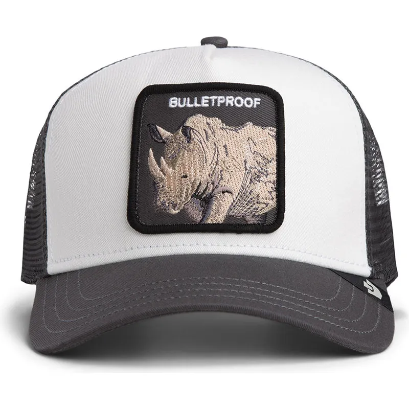 gorra-trucker-blanca-y-gris-rinoceronte-bulletproof-the-farm-de-goorin-bros