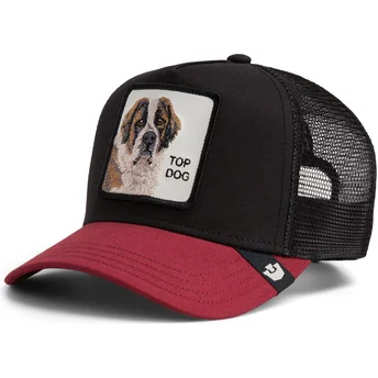 Cappellino trucker nero e rosso cane Crush Top Dog The Farm di Goorin Bros.