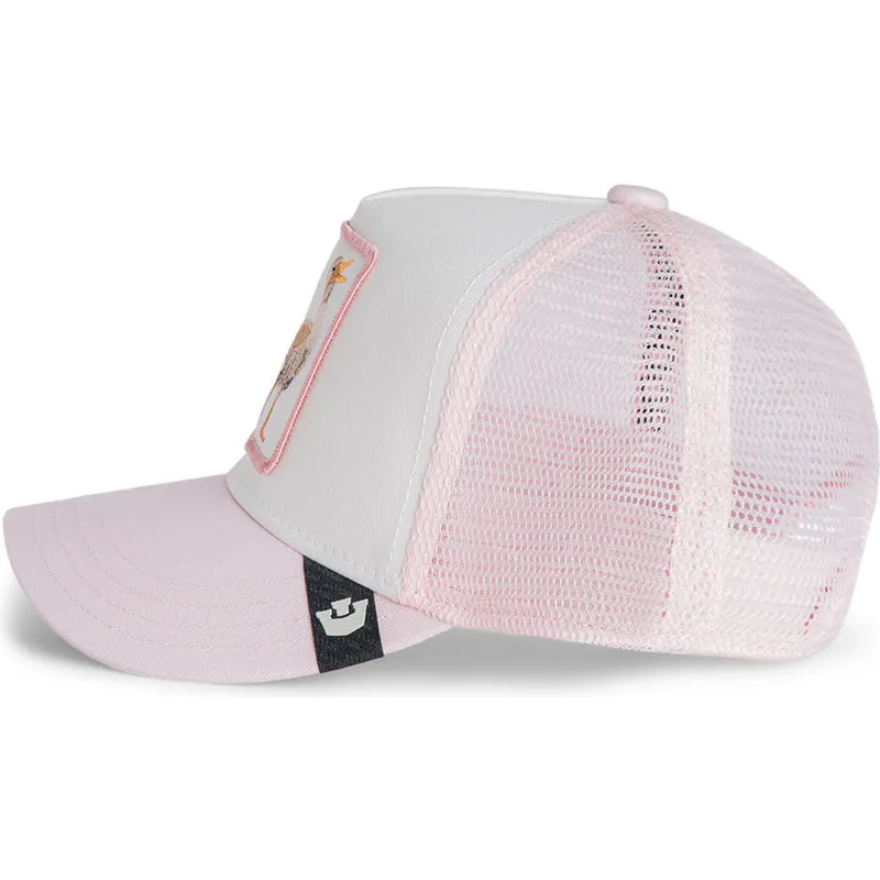 cappellino-trucker-bianco-e-rosa-per-bambino-papero-whisper-silly-the-farm-di-goorin-bros