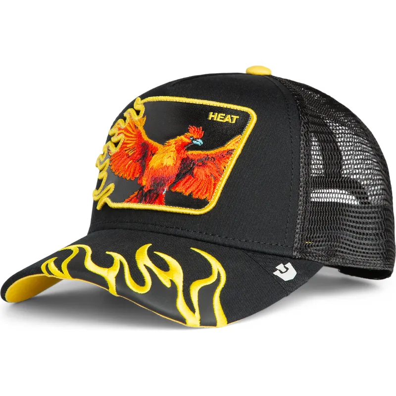 cappellino-trucker-nero-fenix-heat-flames-the-farm-di-goorin-bros