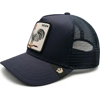 Cappellino trucker blu marino gallo Edge Cock The Farm di Goorin Bros.