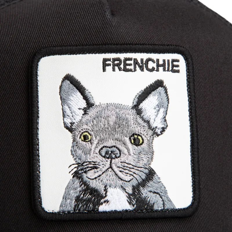 cappellino-trucker-nero-e-verde-cane-bulldog-francese-frenchie-the-farm-di-goorin-bros