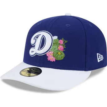 Cappellino curvo blu e bianco aderente 59FIFTY Spring Training dei Los Angeles Dodgers MLB di New Era
