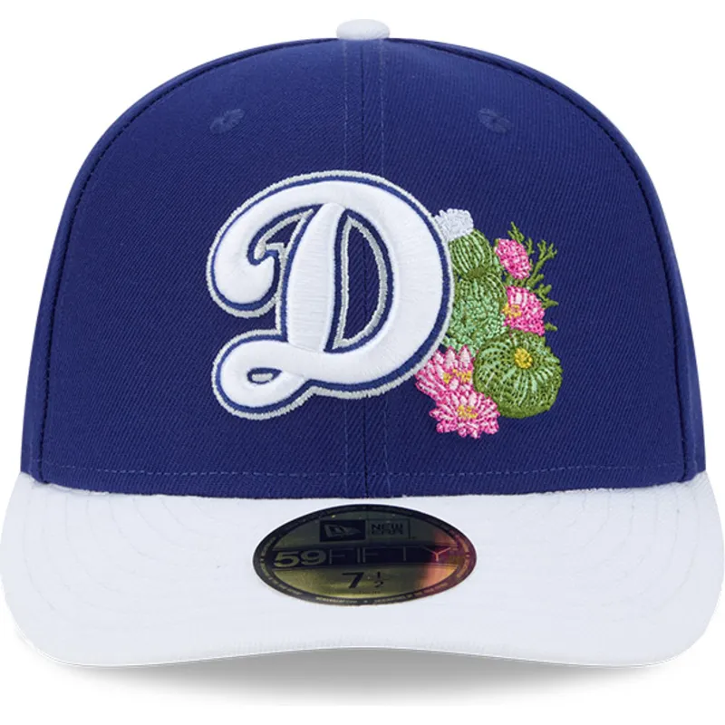 cappellino-curvo-blu-e-bianco-aderente-59fifty-spring-training-dei-los-angeles-dodgers-mlb-di-new-era