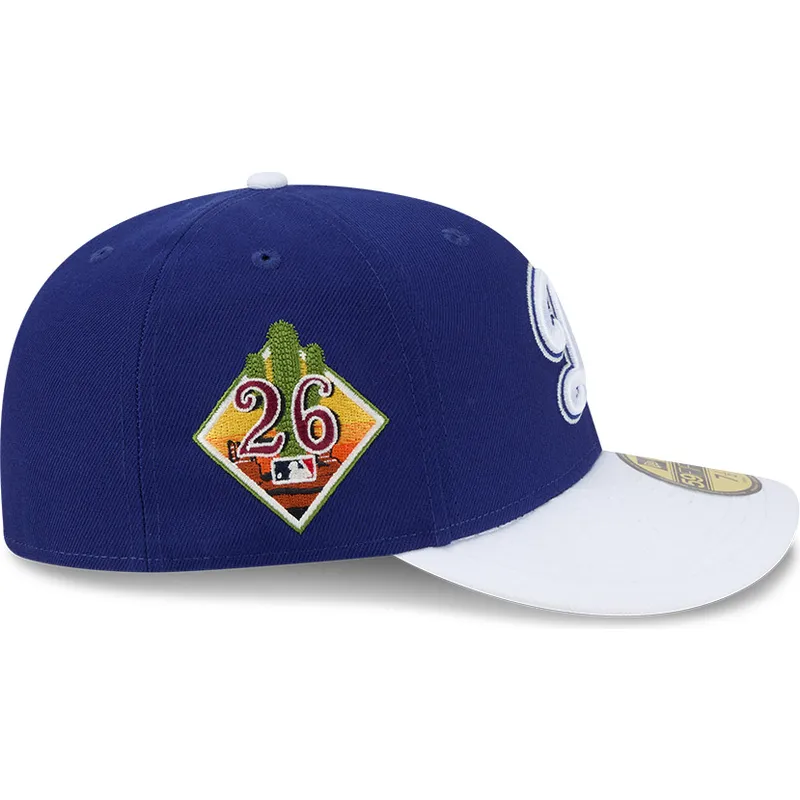 cappellino-curvo-blu-e-bianco-aderente-59fifty-spring-training-dei-los-angeles-dodgers-mlb-di-new-era