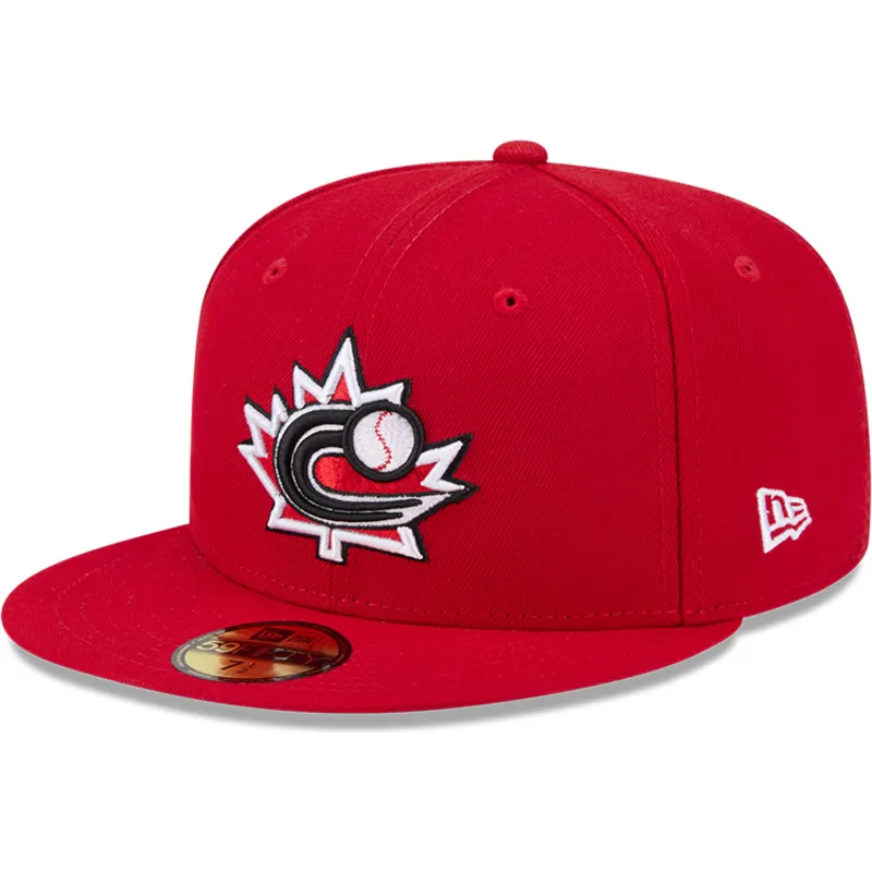cappello-piatto-rosso-aderente-59fifty-canada-2026-world-baseball-classic-di-new-era