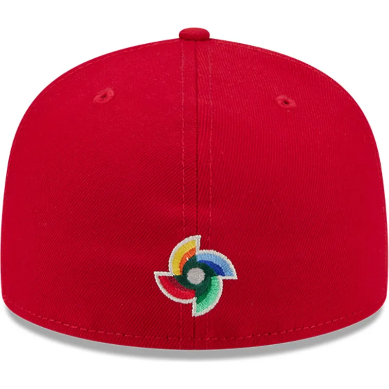 cappello-piatto-rosso-aderente-59fifty-canada-2026-world-baseball-classic-di-new-era