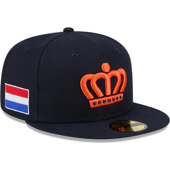 Cappello piatto blu marino chiuso 59FIFTY The Netherlands 2026 World Baseball Classic di New Era