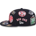 cappello-piatto-blu-marino-regolabile-59fifty-all-over-dei-boston-red-sox-mlb-di-new-era