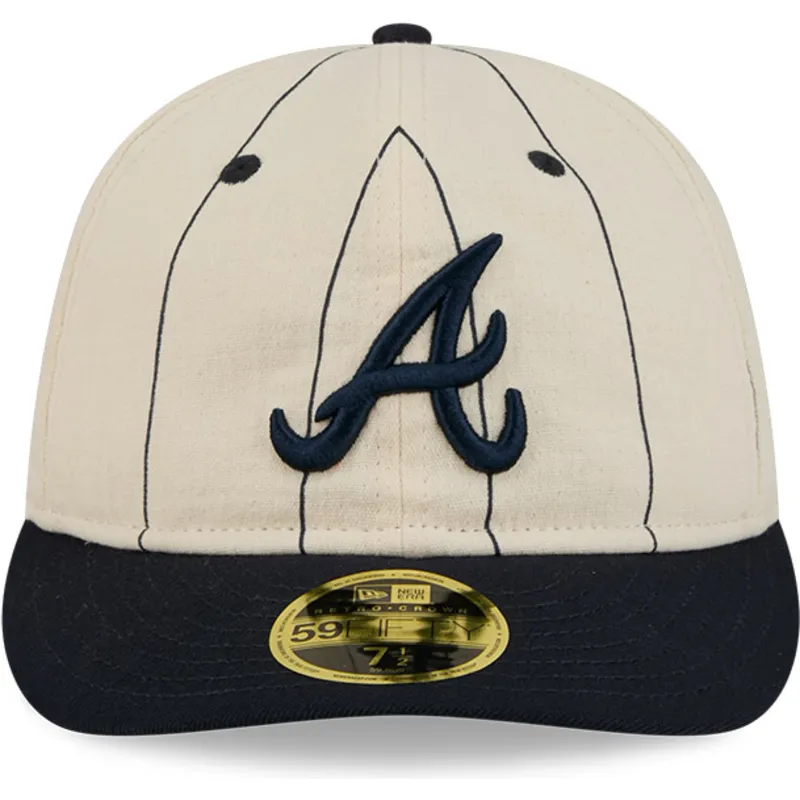 cappellino-curvo-beige-regolabile-59fifty-retro-crown-linen-di-atlanta-braves-mlb-di-new-era