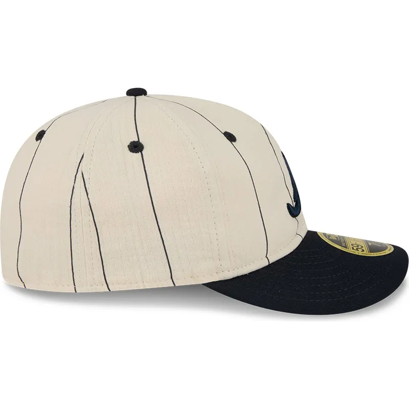 cappellino-curvo-beige-regolabile-59fifty-retro-crown-linen-di-atlanta-braves-mlb-di-new-era