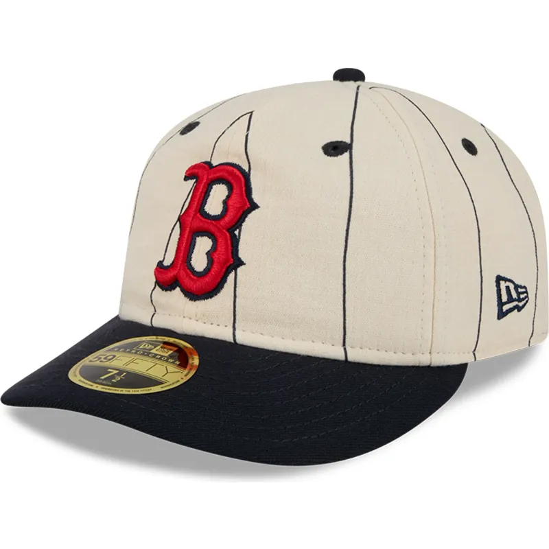 cappellino-curvo-beige-regolabile-59fifty-retro-crown-linen-dei-boston-red-sox-mlb-di-new-era